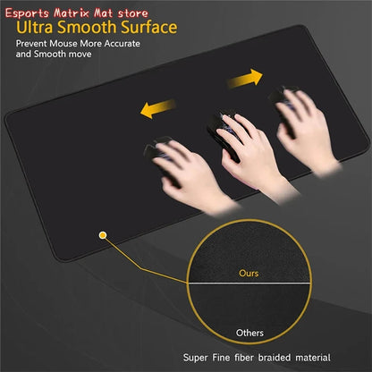 Anime Mousepad Gamer Gaming Mouse Pad HD Print Iron Man Desk Mat Black And White Play Mat Office Computer Cabinet Keyboard Pad