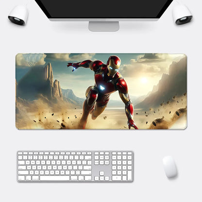 Iron Man Mousepad HD Printing Computer Gamers Locking Edge Non-slip Mouse Pad  Keyboard PC Desk Pad