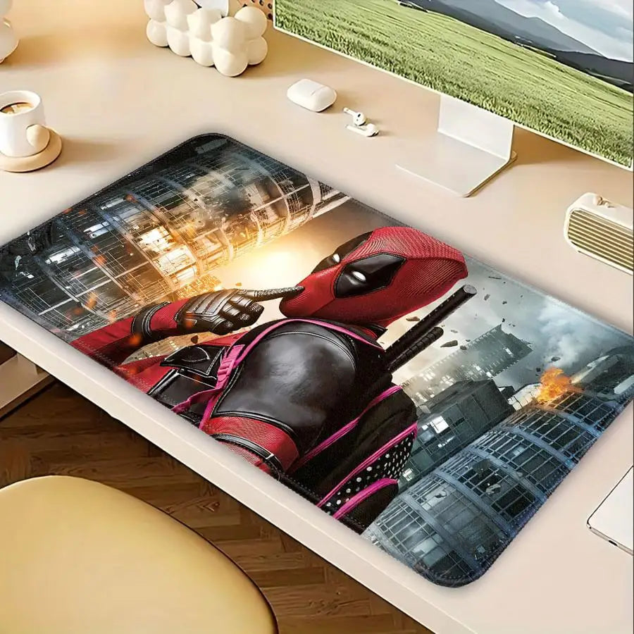 Funny Deadpool Marvel overlock Mouse Pad office Pad Desk accessories Computer Laptop Pad Keyboard Mouse Pad Game Console Pad