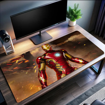 Movie Mouse Pad Superhero Non-slip Lockedge Man I-Iron Office Student Gaming Thickened Large Writing Mar Cushion MousePad