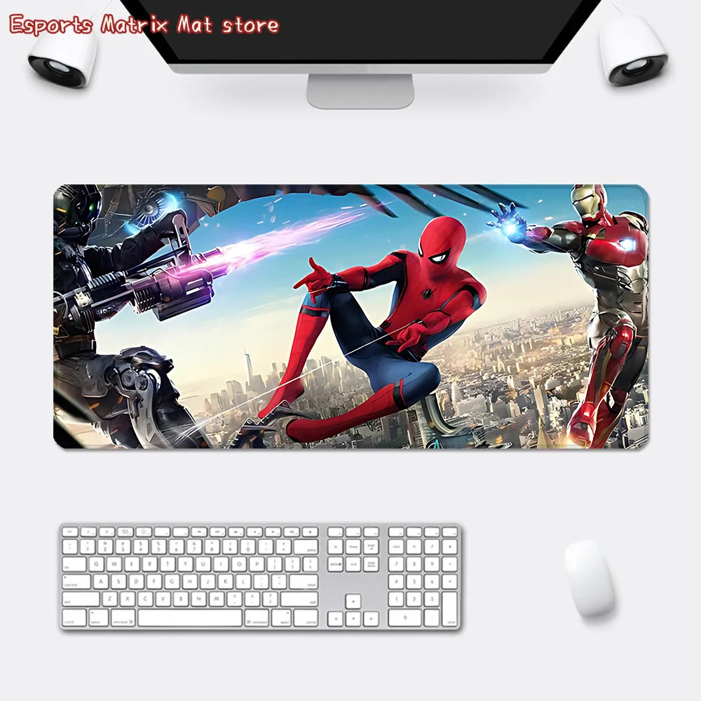Iron Man Mousepad HD Printing Computer Gamers Locking Edge Non-slip Mouse Pad  Keyboard PC Desk Pad