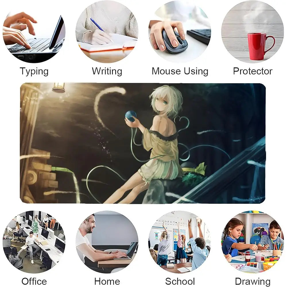 Linebarrels of Iron Mecha Anime Mouse Pad Mousepad Large Gaming Mouse Pad LockEdge Thickened Computer Keyboard Table Desk Mat