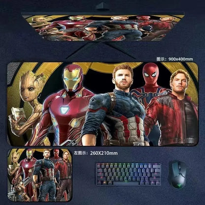 Mouse Pad the Avengers Iron Man Captain America Thor Hulk Ant-Man Black Widow Extra-Large Thickened Computer Keyboard Desk 90*40