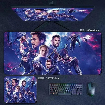 Mouse Pad the Avengers Iron Man Captain America Thor Hulk Ant-Man Black Widow Extra-Large Thickened Computer Keyboard Desk 90*40