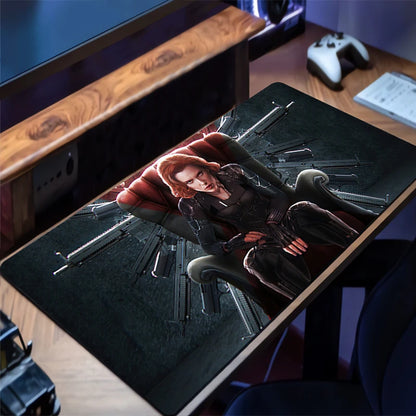 Black W-widow Mouse Pad Gaming New Mousepad MousePads Table Keyboard Pad Non-Slip Soft Computer Fashion Desk Mat