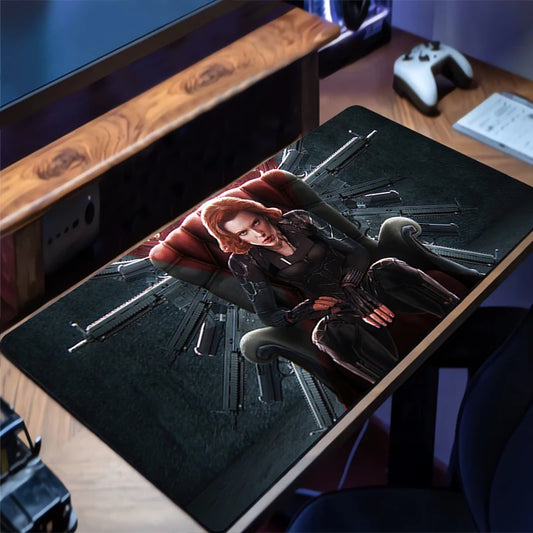Black W-widow Mouse Pad Gaming New Mousepad MousePads Table Keyboard Pad Non-Slip Soft Computer Fashion Desk Mat